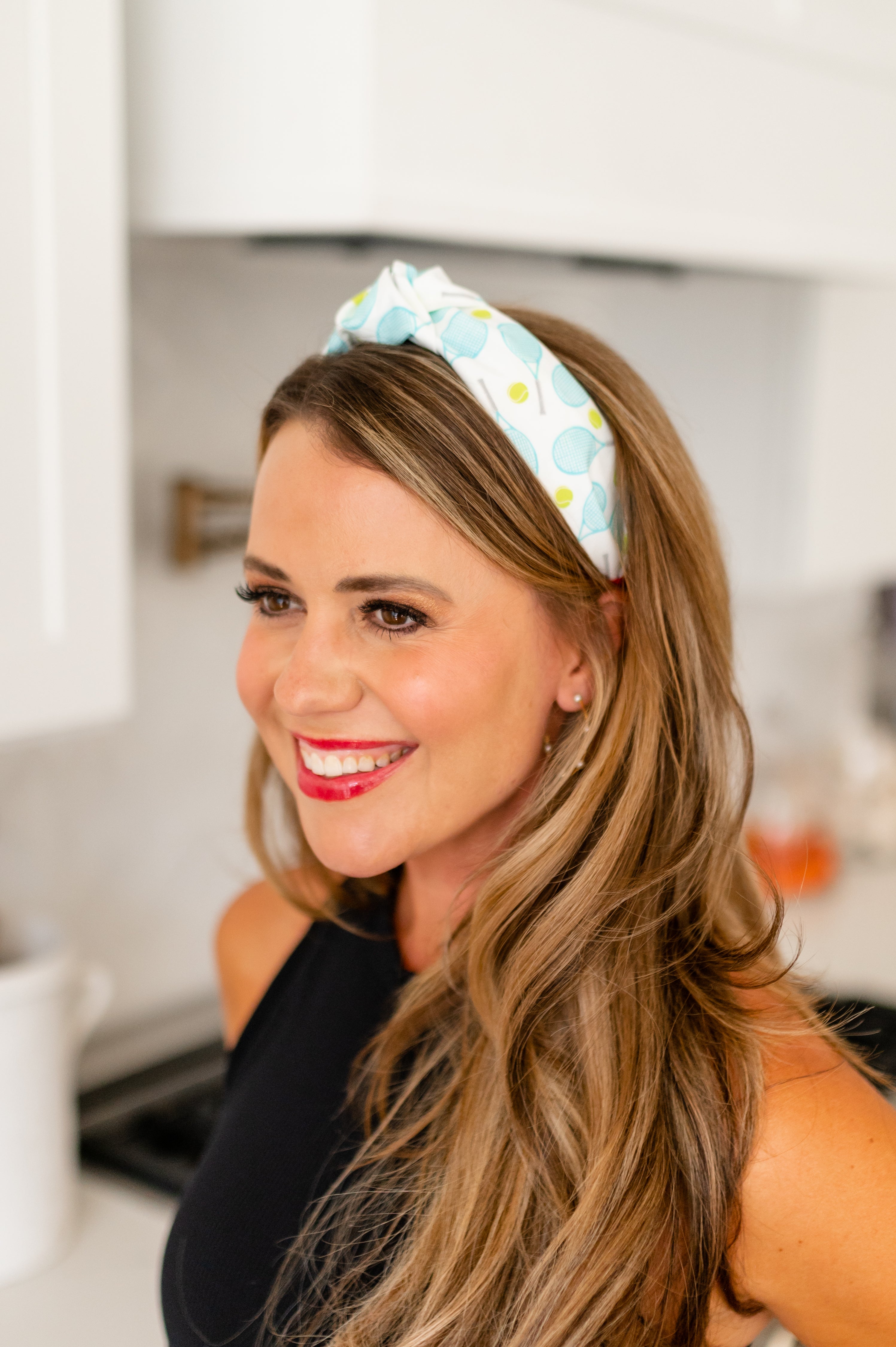 Tennis Headband, White Lauren Lily