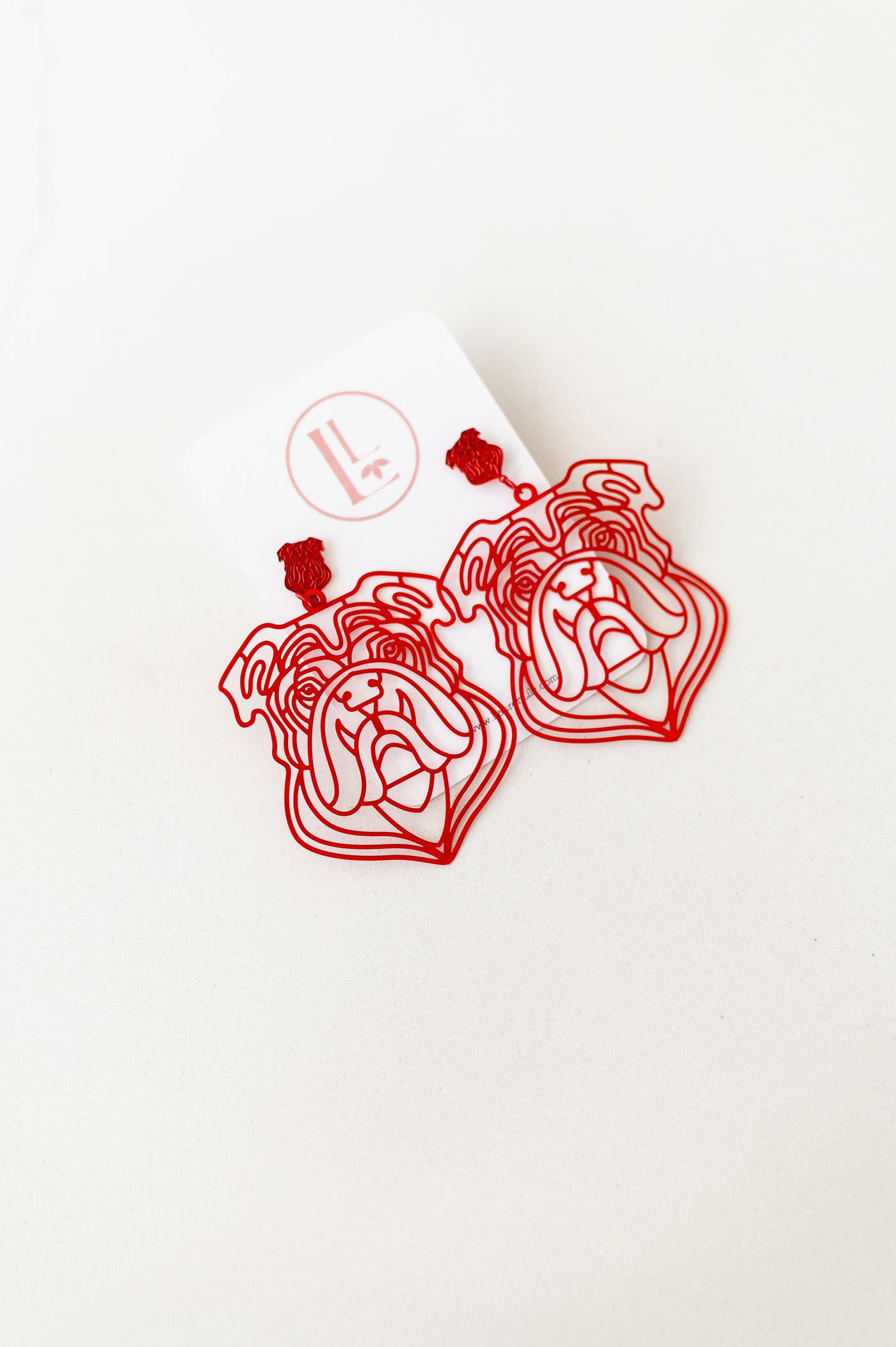 Red Bulldog Earrings