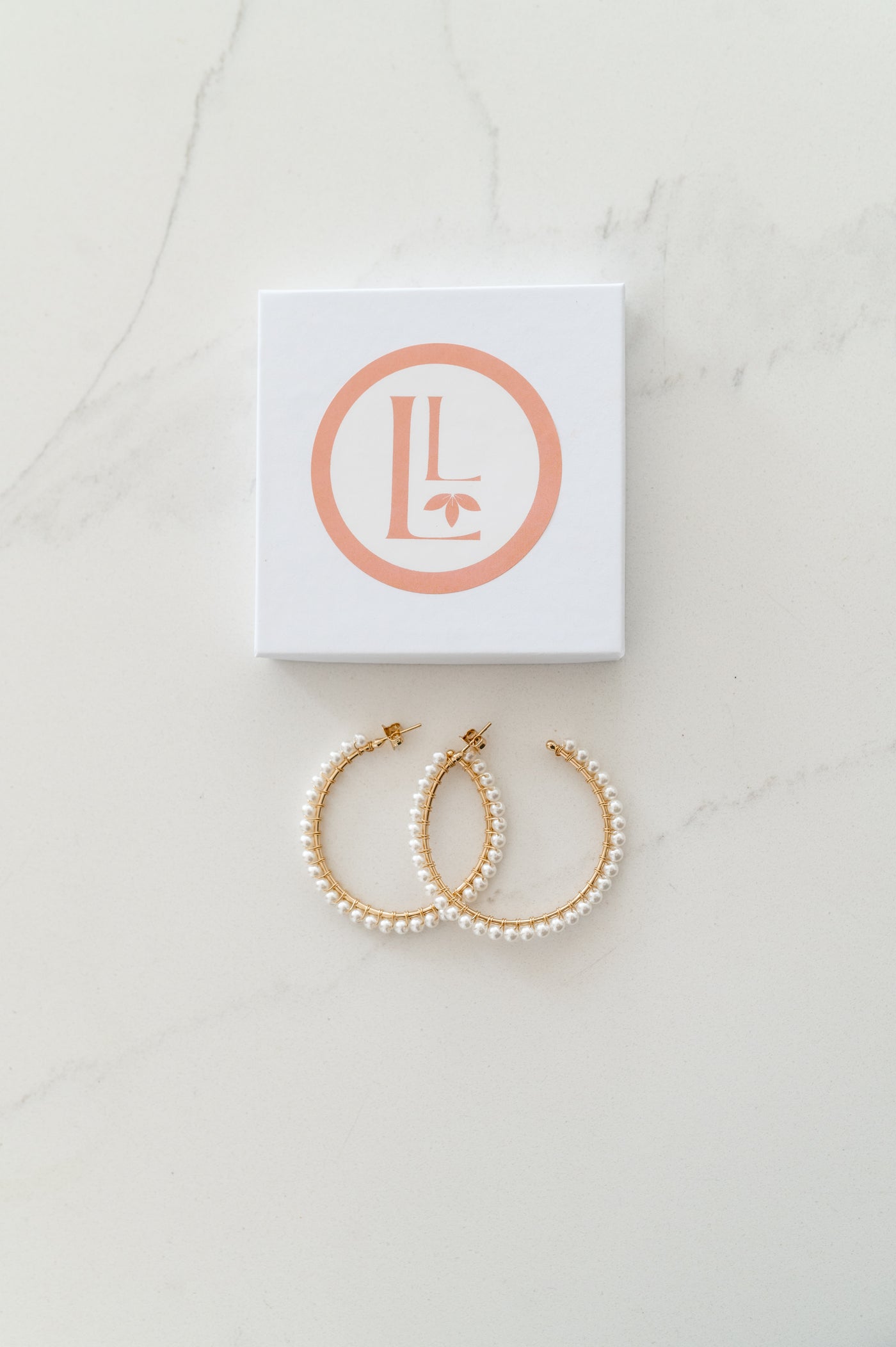 Marilyn Large Pearl Hoops