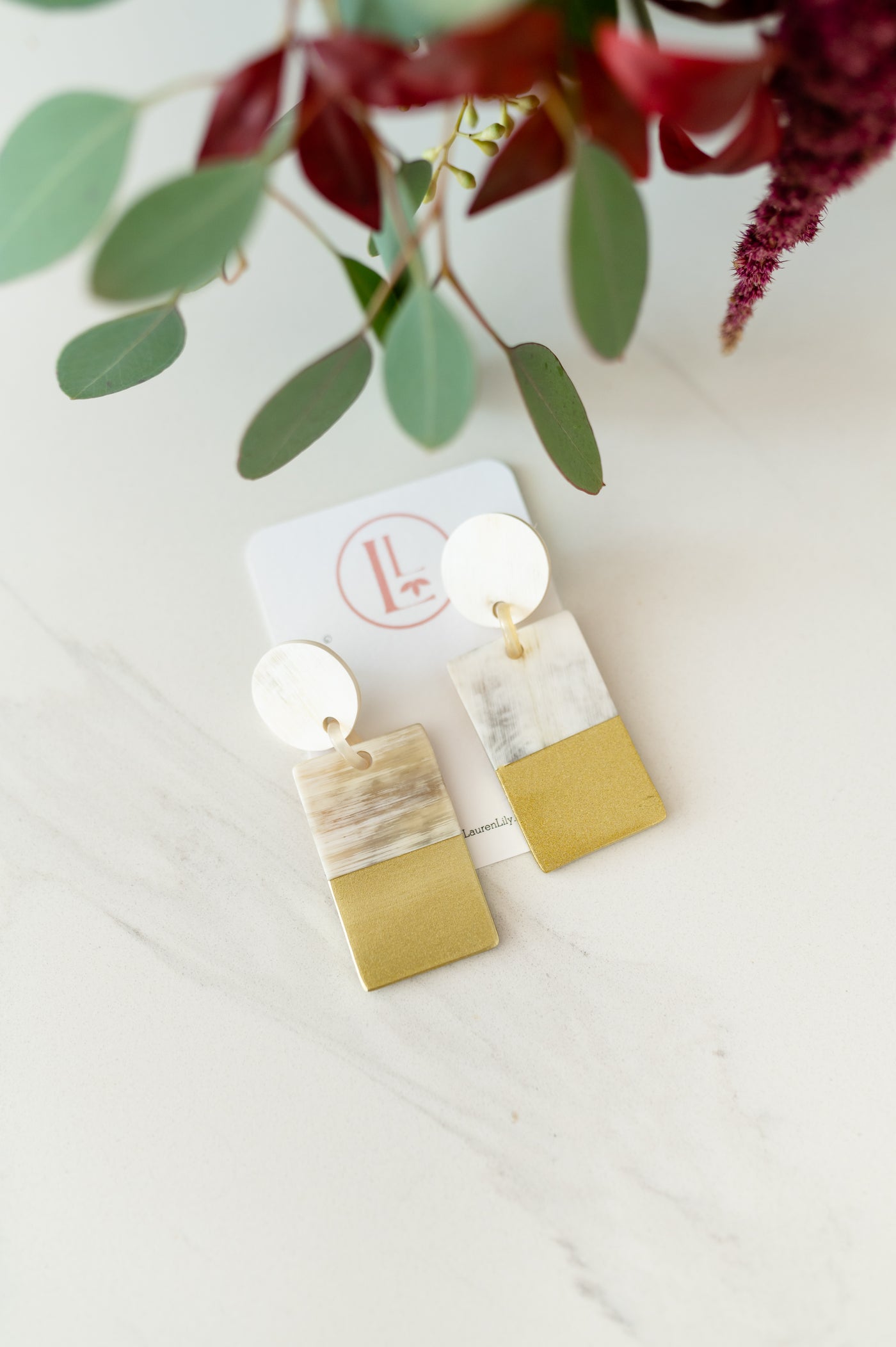 Gold Dipped Statement Earrings