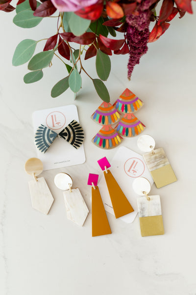 Gold Dipped Statement Earrings