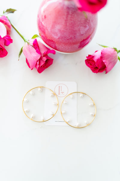 Everly Oversized Pearl Hoops