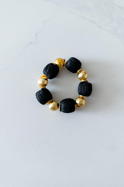 Raffia Bracelet, Black