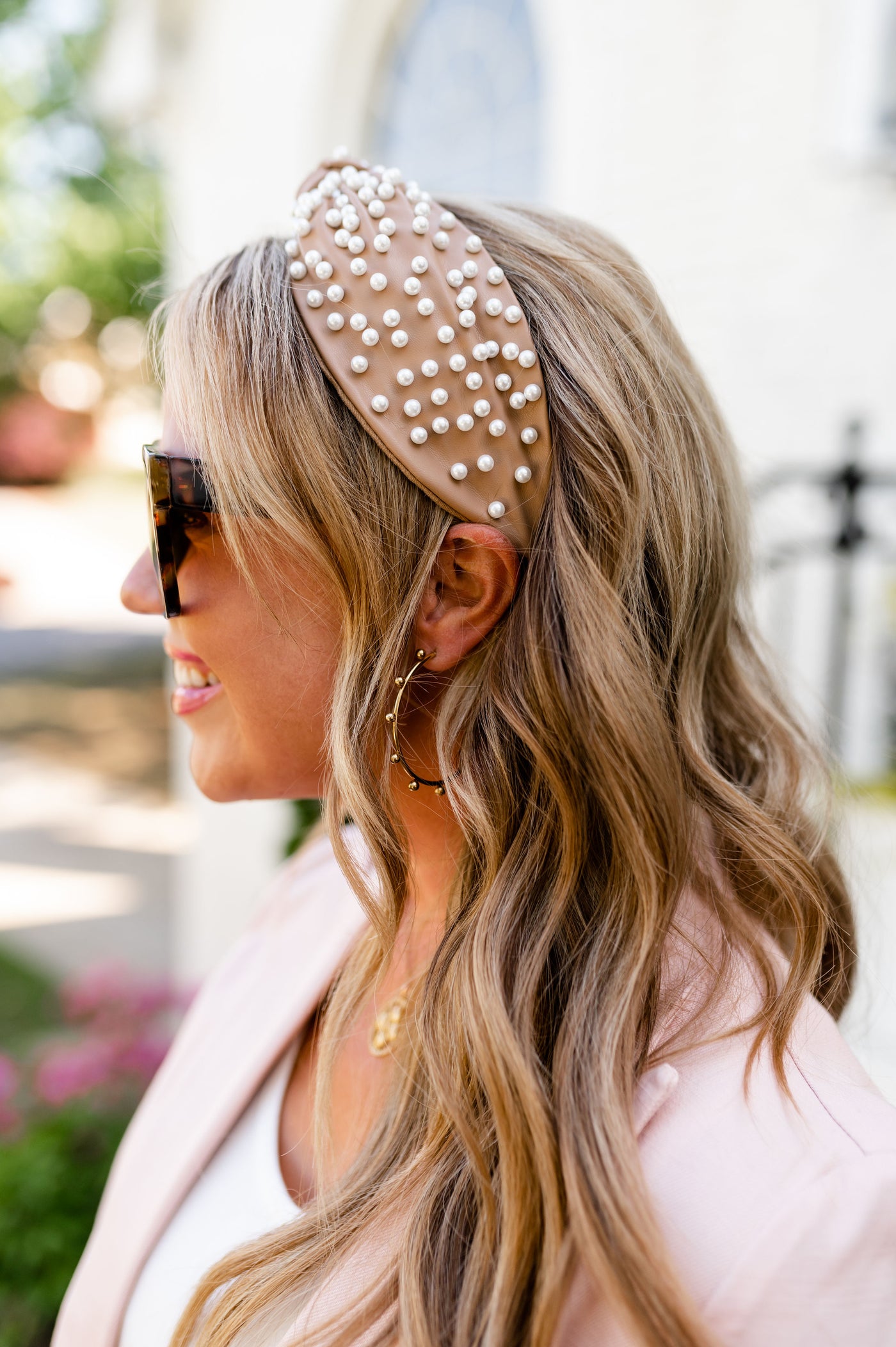 Lauren Pearl Headband, Tan – Lauren Lily